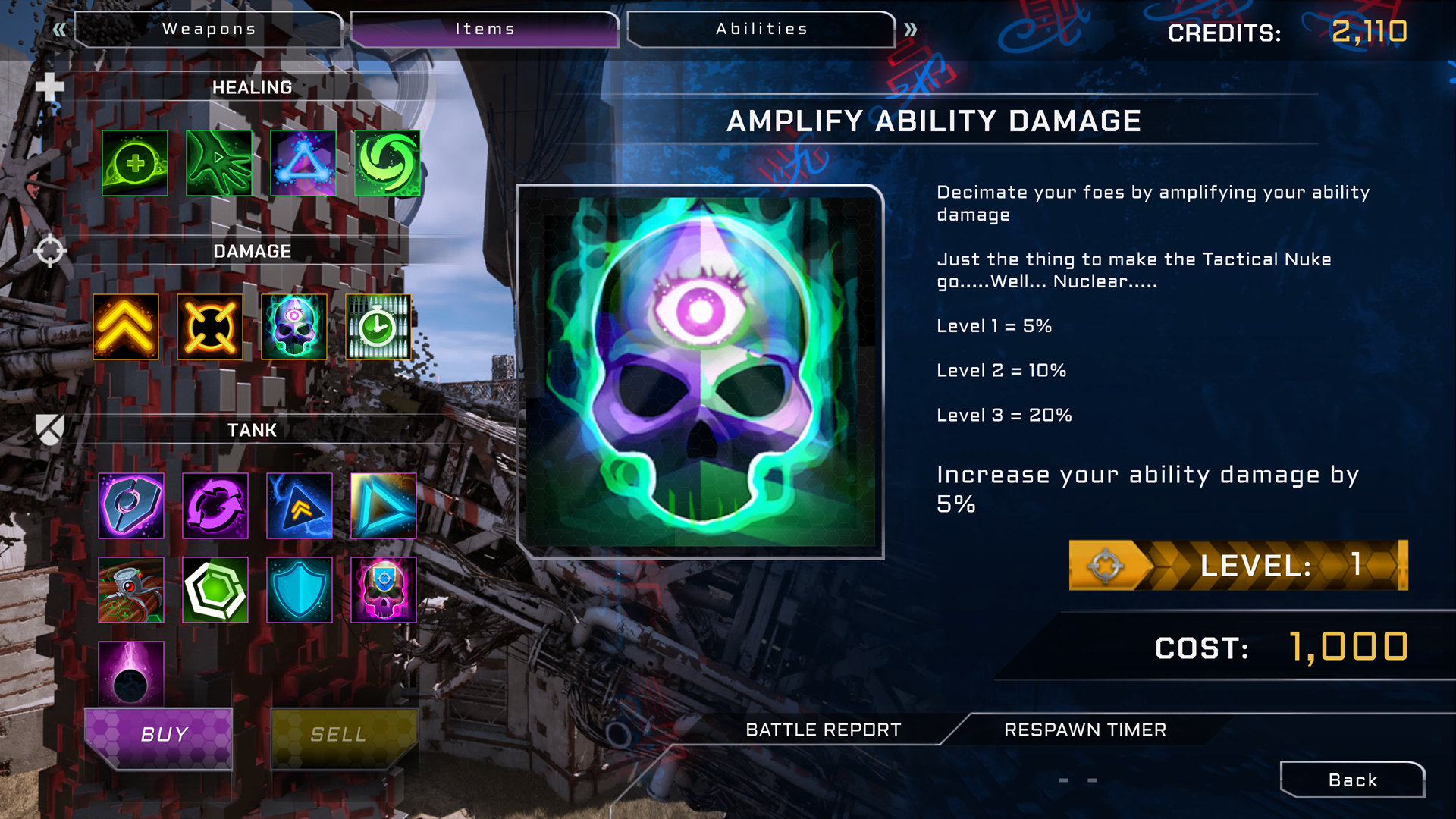 Nexus MOBA Shooter Game Screenshot UI