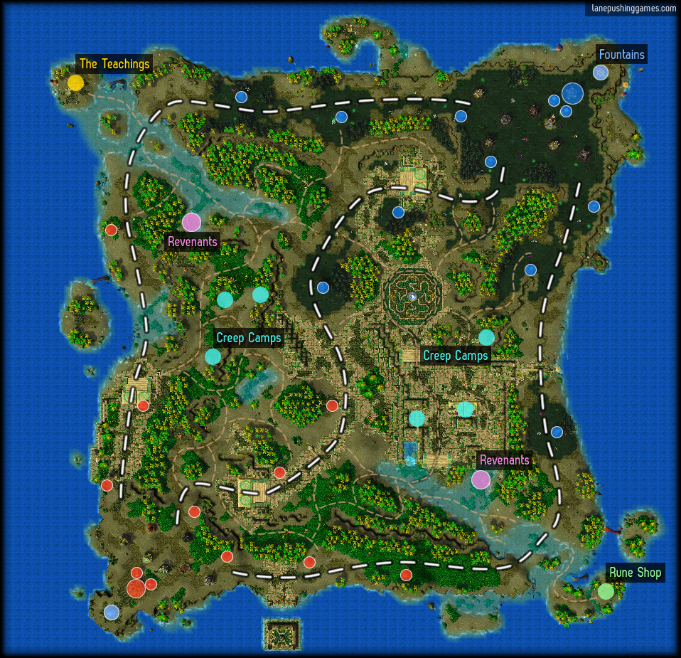 Overhead view of the battlefield