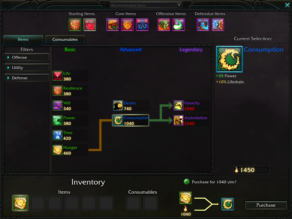 Examining more advanced items in Dawngate's shop