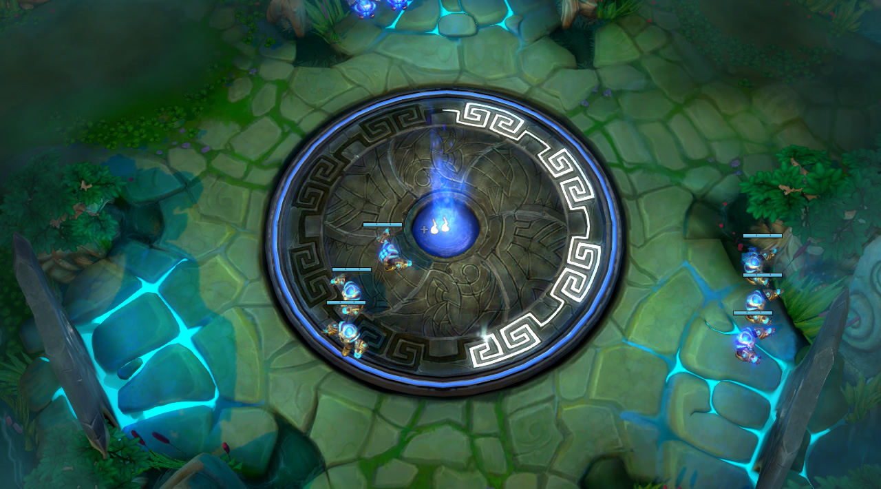 The engraved pattern around the circumference of the circle is glowing white from 12'o'clock to nearly 6'o'clock: indicating this well is a little more than halfway to being unlocked