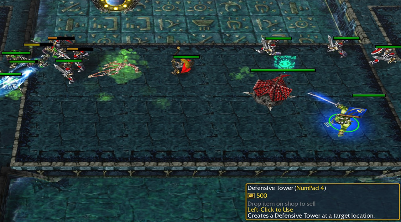 We see a mid lane shifting platform, with troops attacking and the top of a tower poking out of the platform