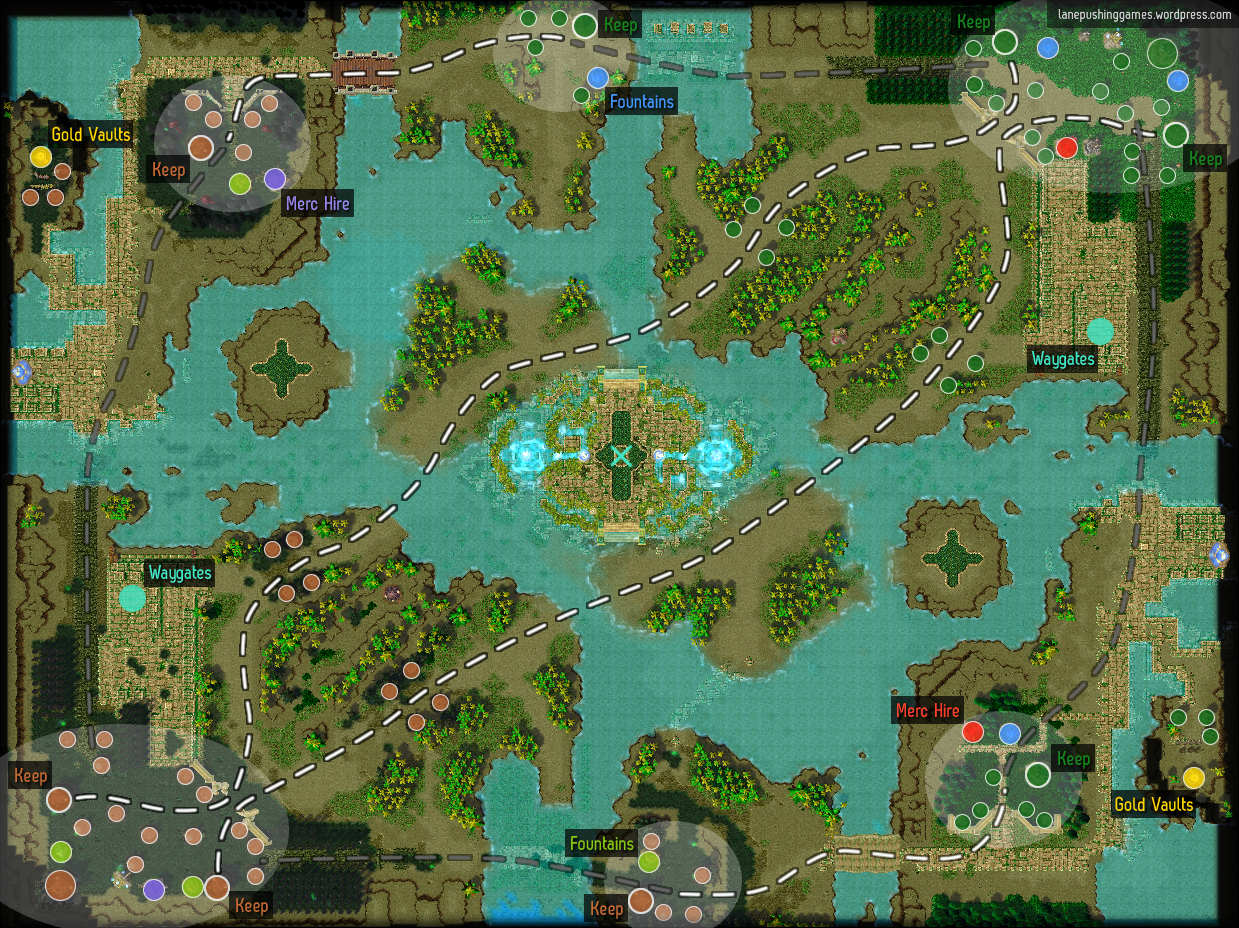 Overhead view of the terrain