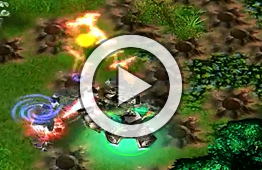 A goblin shredder launches a rocket into the air, which rains down dozens of rockets on the earth below.