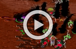 A fully blackened Satyr blinks short distances on almost no cooldown, leaving black tentacles with each jump.