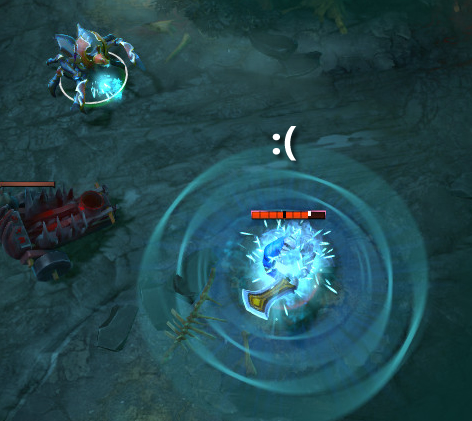 A Dota2 hero gets their mana burned